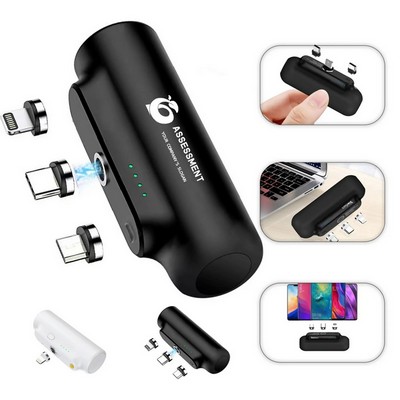 3000Mah Portable Power Bank With Magnetic Plug
