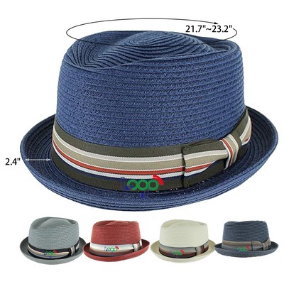 Rolled Brim Straw Sun Hat
