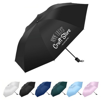 Rainproof Teflon Folding Umbrella with Fiberglass Rib