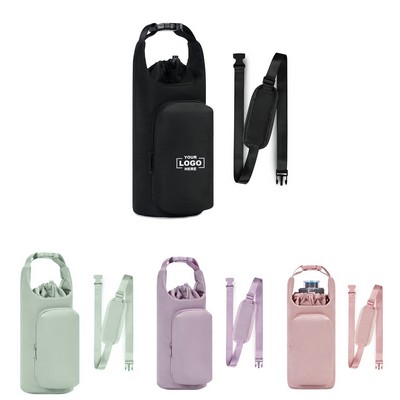 Water Bottle Carrier Bag with Phone Pocket