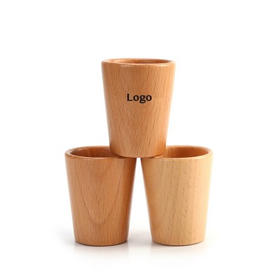 Eco-Friendly Wooden Tequila Shot Glass – 1.5 oz Natural Finish