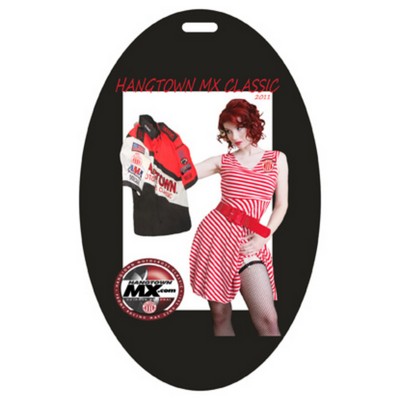 USA Made Laminated Event Tag - Oval (3.5"x5.5")