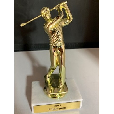 Golf Trophy w/Marble Base