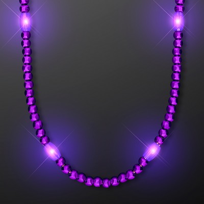 Purple Party LED Bead Necklaces - BLANK