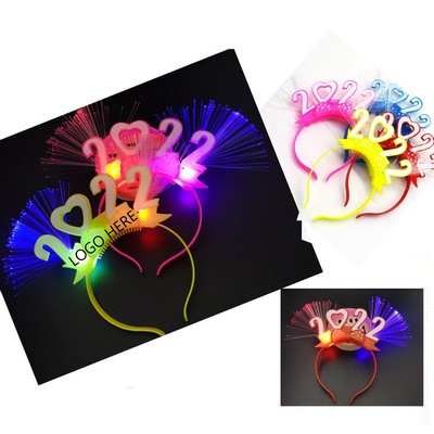 2022 Happy New Year Headband LED Flashing (8.3"x 7.5")