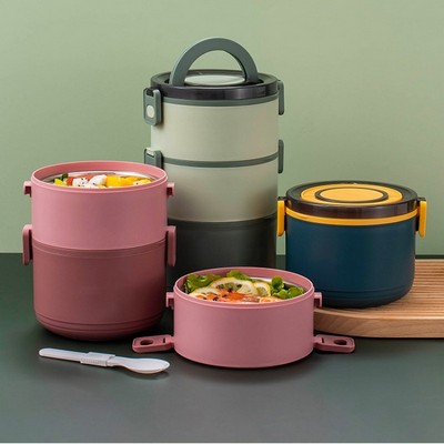Stainless Steel Three-Layer Thermal Insulation Lunch Box