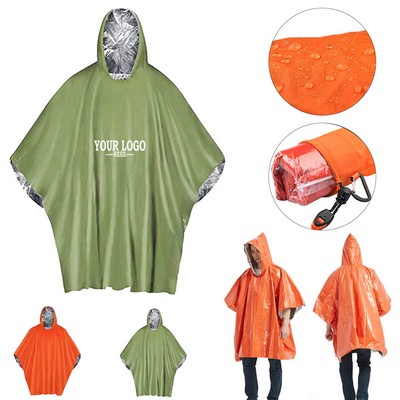 Gold Foil Thermal Emergency Rain Poncho