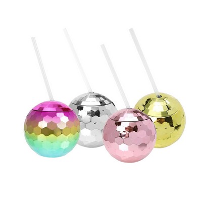 20 OZ Disco Ball Cup With Straw