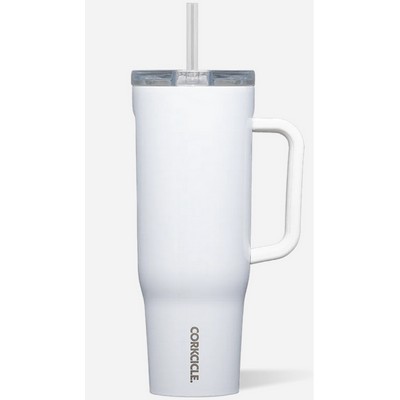 Corkcicle 40oz. Gloss White Cruiser Insulated Tumbler with Handle