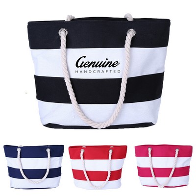 Cotton Canvas Boat Tote Bag