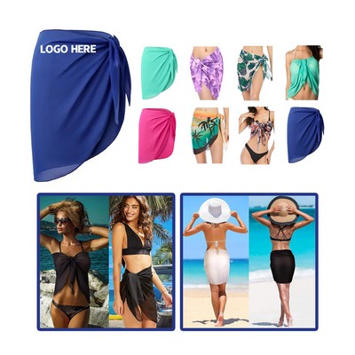 Vibrant Polyester Beach Sarong Pareo Cover-Up for Women