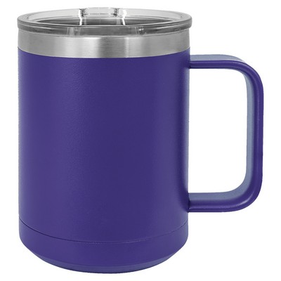 Polar Camel 15 oz. Purple Vacuum Insulated Mug w/Slider Lid