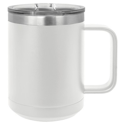 Polar Camel 15 oz. White Vacuum Insulated Mug w/Slider Lid