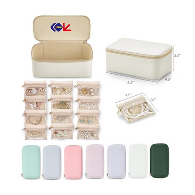 Zipper Clear Travel Jewelry Bag with Box