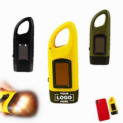 Emergency Solar Crank LED Flashlight