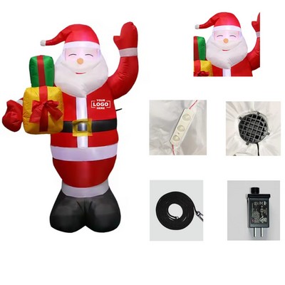 Inflatable Christmas Decoration Featuring Santa Claus