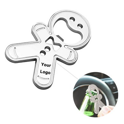 Magnetic Gingerbread Man Shape Bottle Opener Key Holder