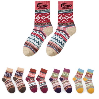 Autumn Winter Double-Needle Women's Socks
