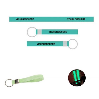 Glow In The Dark Silicone Keychain Wristband