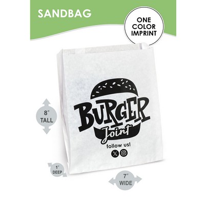 Grease Resistant 7" x 8" Sandwich Bag With One Color Printing