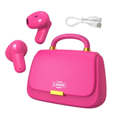 Wireless Earbuds with Unique Mini Handbag Charging Case