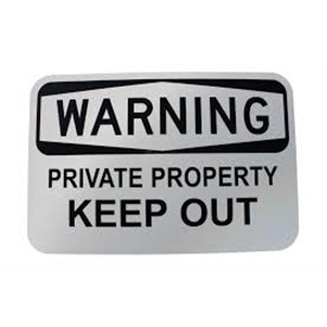 Custom Reflective White Aluminum Sign 18" x 12"
