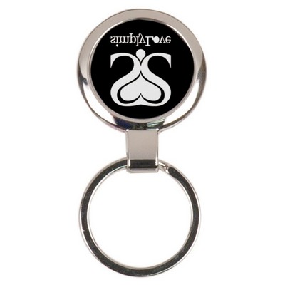 Laser Engraved Round Metal Key Chain