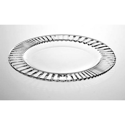 8.5" Clear Glass Radient Border Tray