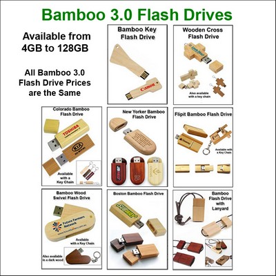 Bamboo Flash Drive 3.0- 32 GB Memory No Extra Tariff