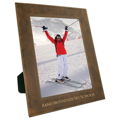 8" x 10" Rustic & Gold Leatherette Photo Frame