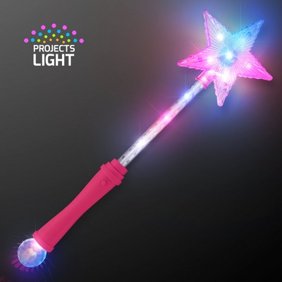 Pink LED Super Star Wands - BLANK
