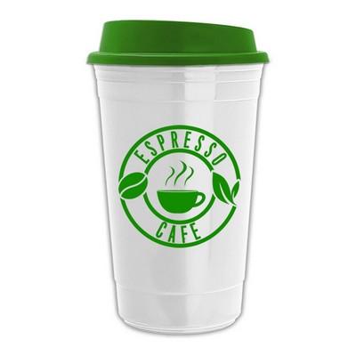 Double Wall Insulated Travel Tumbler with Lid, 16 oz.