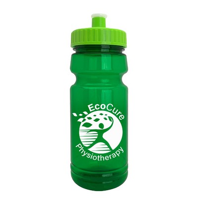 Recycled Push Pull Lid Sports Water Bottle, 24oz.