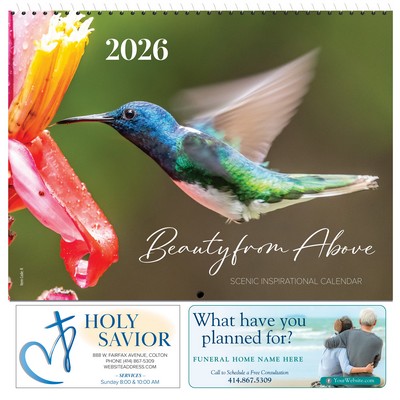 Beauty from Above 2026 Inspirational Spiral Bound Calendar (English)