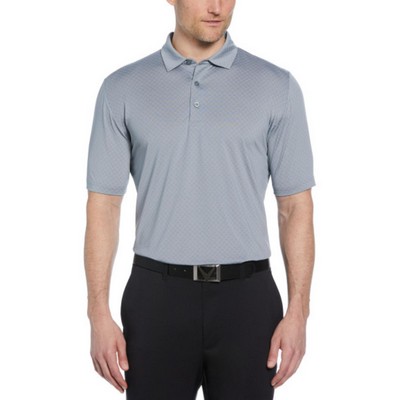 Callaway® All Over Stitched Moisture Wicking Men's Chev Polo Shirt with Custom Logo