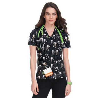 koi - tokidoki - Women's 2-Pocket Sporty V-Neck Print Leslie Top