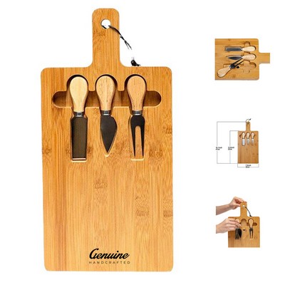 Cheese Board Set with Free Knives and Ceramic Bowls