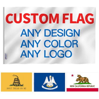 3x5 Foot Customized Flags Banners - Personalize Print Your Own Logo/Design/Words(Free Shipping)