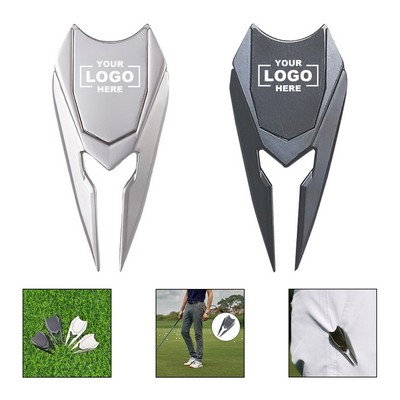 Golf Divot Repair Tool with Ball Marker and Groove Cleaner