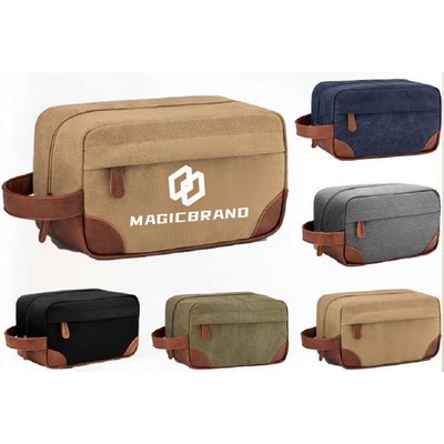 Men Waterproof Canvas Toiletry Bag