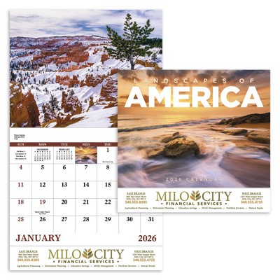 13 Month Landscapes of America - Stapled