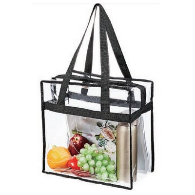 Clear Tote Bag with Zipper Pocket