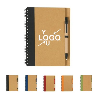 Eco-Friendly Spiral Journal with Pen