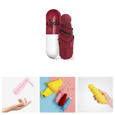 Pocket-Sized Capsule Umbrella