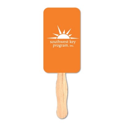 8" Rectangle Shape Hand Fan w/Handle