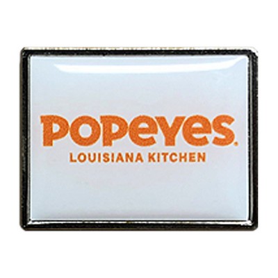 QUIKTURN Full Color with Epoxy Rectangle Lapel Pin - 5 Day Production (1" x 1/2")