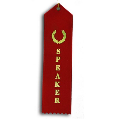 Standard Stock Ribbon w/Card & String (2"x 8") - Speaker