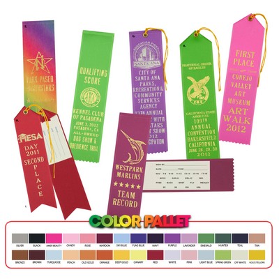 Award Ribbons - Hemmed & Pointed Tops (2" x 8")
