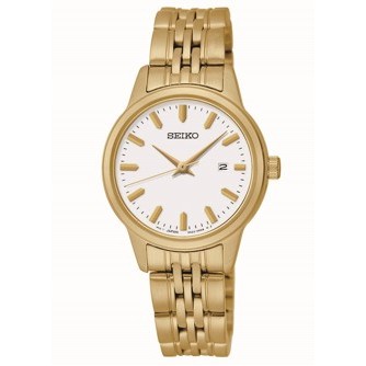 Seiko Women's Quartz Gold-tone stainless steel bracelet watch