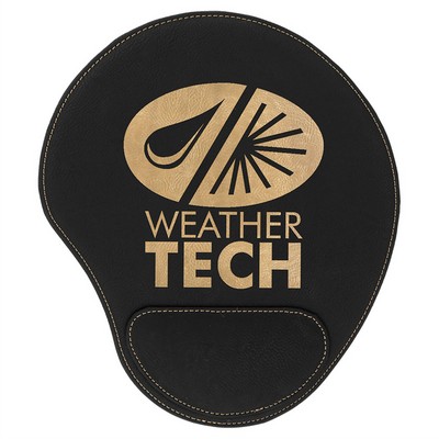 Mouse Pad, Black Faux Leather
